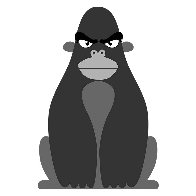 Gorilla Vector Art – Wild Animal Sublimation
