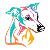 Multi Color Greyhound Face Vector