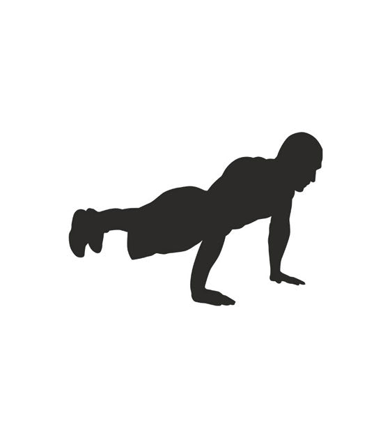 Sweaty Push Ups Gym Exercise Silhouette Art