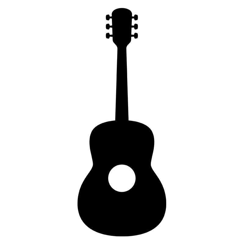 Semi Acoustic Guitar Silhouette Art
