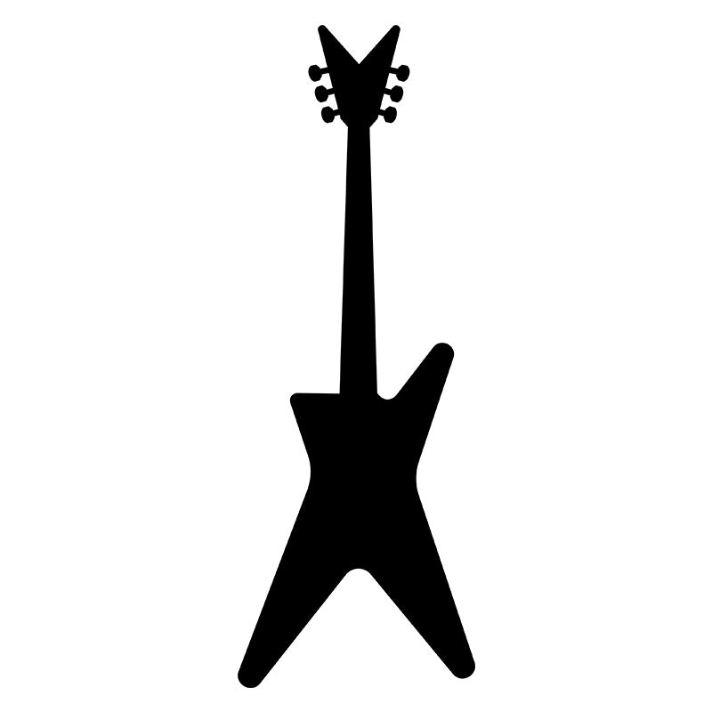 Vintage Electric Guitar Silhouette Art