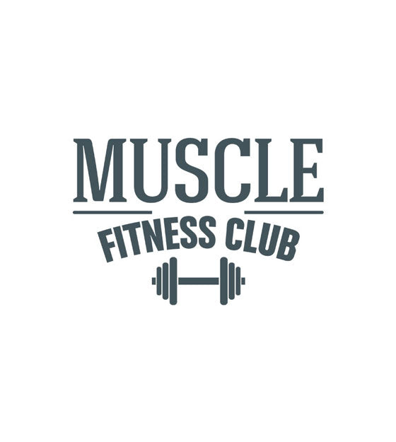 Professional Muscle Fitness Club Title Vector Art