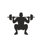 Back Squat Gym Exercises Silhouette Art