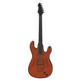 Upright Bases Guitar Vector Art