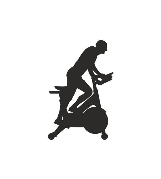 Convenient Static Gym Bike Silhouette Art