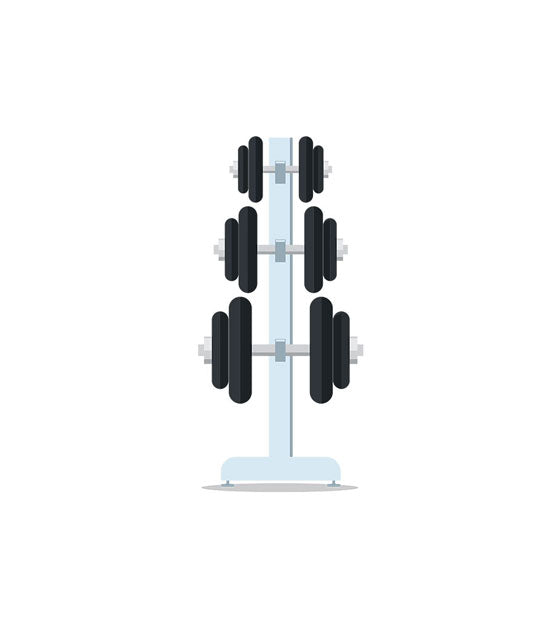 Powertec 3 Tier Gym Weight Rack Vector Art