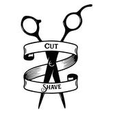 Artistic Hair Dressing Scissor Title Silhouette Art