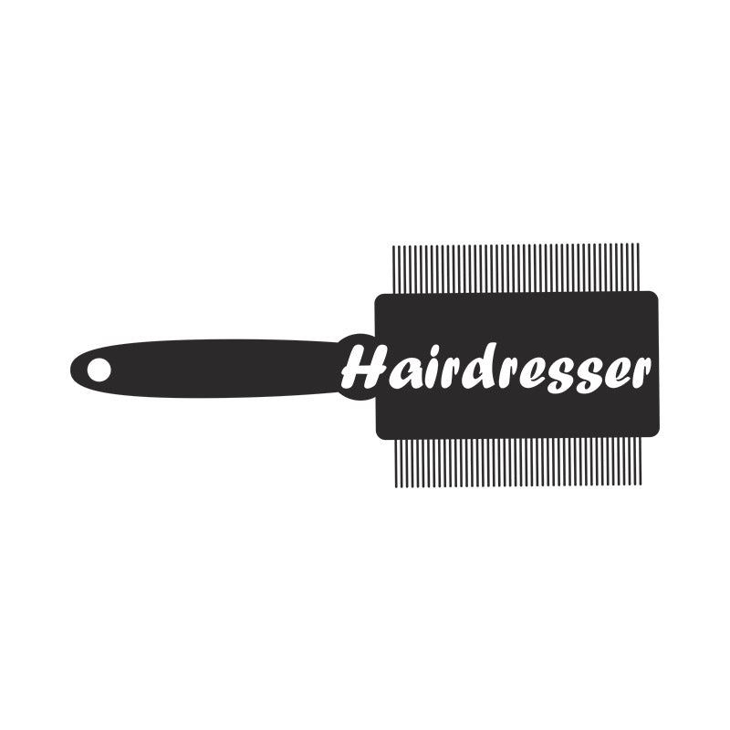 Professional Hair Straightener Brush Silhouette Art