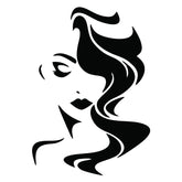 Fashionable Hair Dressed Woman Silhouette Art