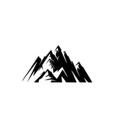 Camping Trip Mountain Peak Silhouette Art