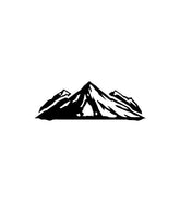 Trail Camping Peak Mountains Silhouette Art