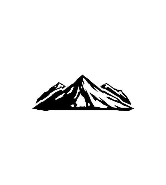 Trail Camping Peak Mountains Silhouette Art
