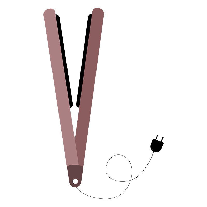 Fashionable Flat Iron Hair Straightener Vector Art