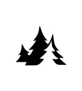 Eastern White Pine Trees Silhouette Art