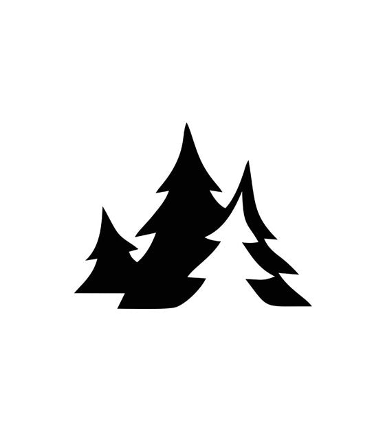 Eastern White Pine Trees Silhouette Art