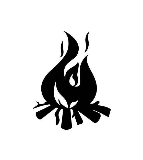 Dazzling Hiking Camp Fire Silhouette Art