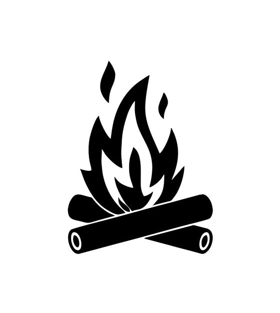 Scintillating Camp Fire Hiking Silhouette Art