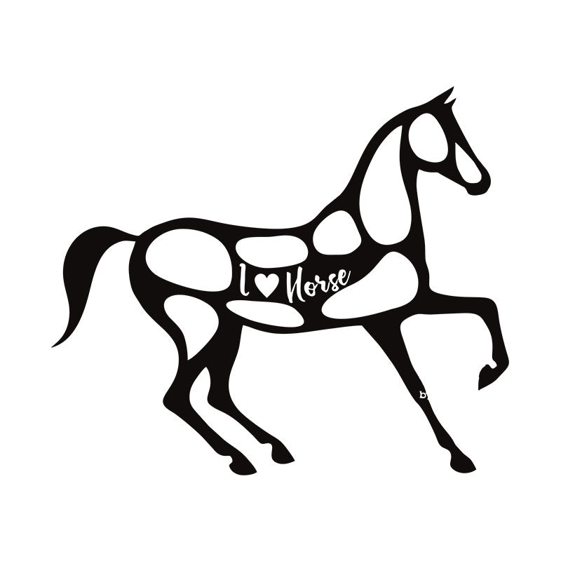 Trotting Horse Silhouette Art