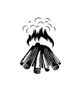 Smoke Campfire Silhouette Art