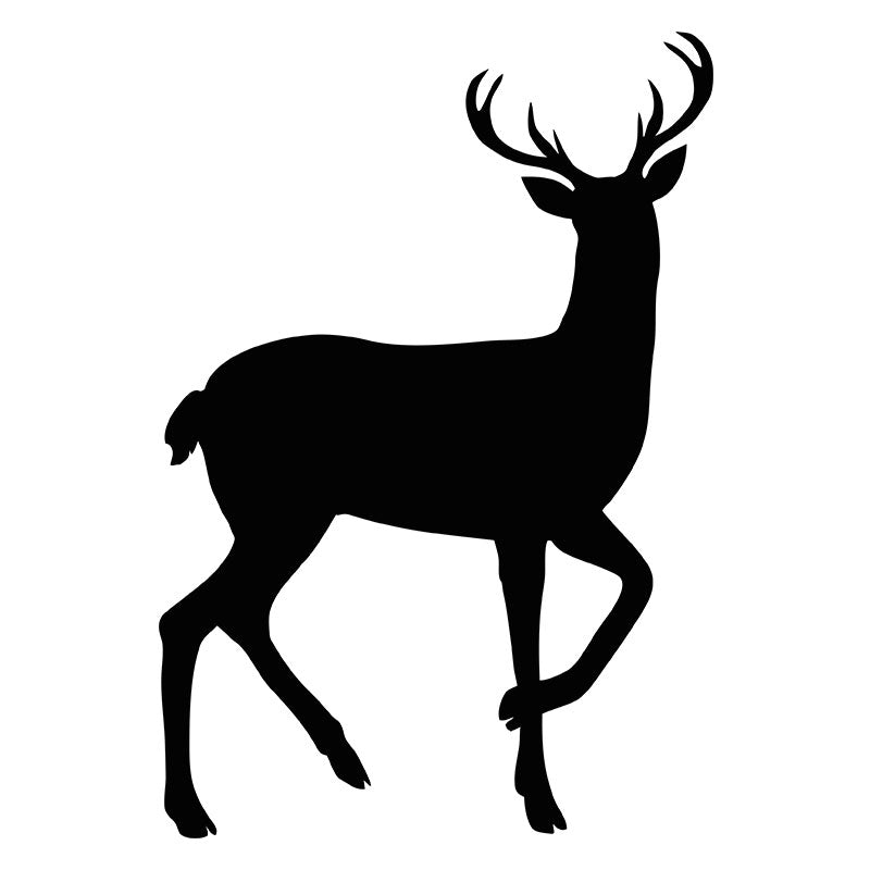 Mule Deer Hiking Camping Trails Silhouette Art