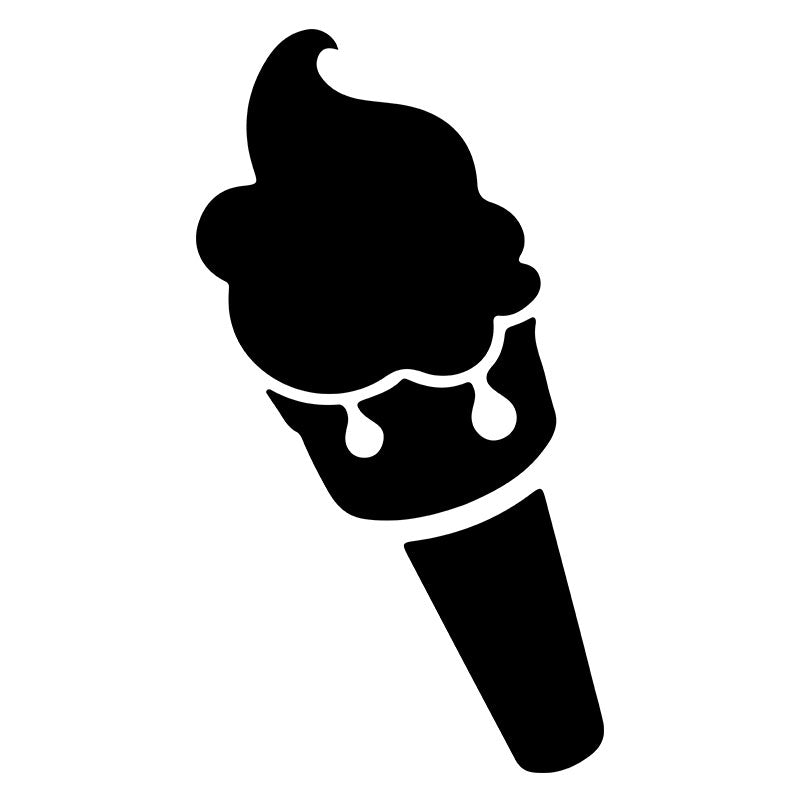 Towering Cone Ice Cream Silhouette Art