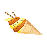 Chocolate Chip and Wafer Stick Ice Cream Vector Art
