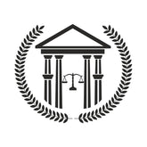 Honrorable Judge's Court Symbol Logo Law Silhouette Art
