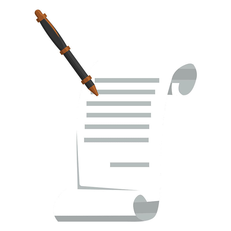 Judge's Pen and Decision Paper Law Vector Art
