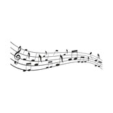 Sheet Music Silhouette Art