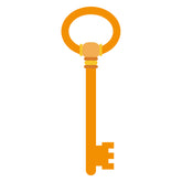 Golden Locker Key Vector Art
