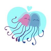Blue Blubber Jelly Fish Vector Art