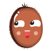 Astonished Blushing Kiwi Fruit Vector Art
