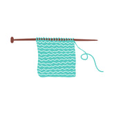 Classic Knitting Technique with Knitter's Vector Art