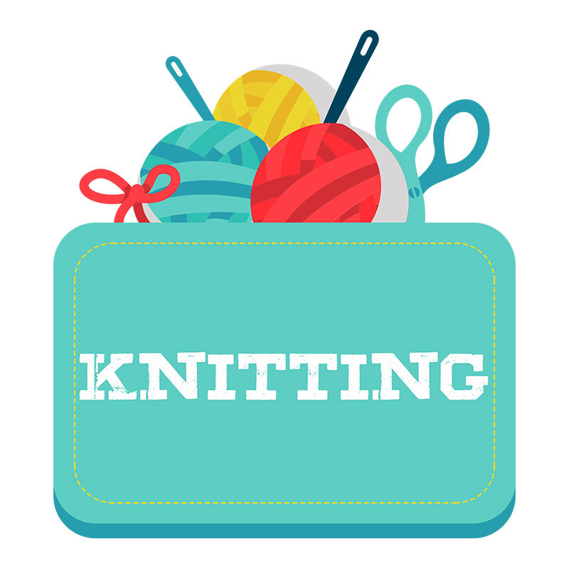 Valuable and Effectual Knitting Box Title Vector Art