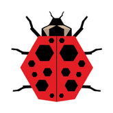 Rhombus Shaped Lady Bug Vector Art