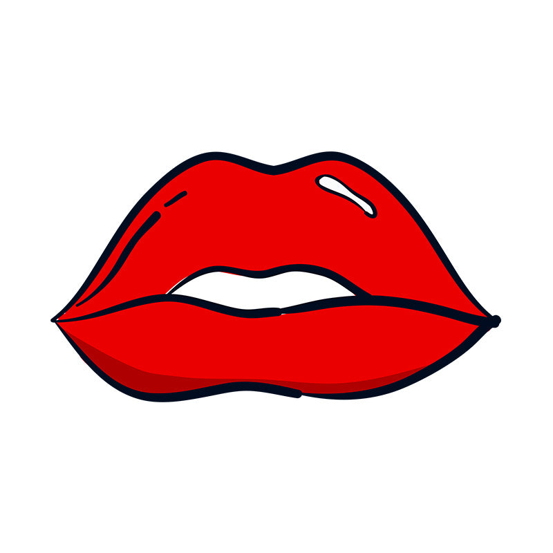 Depraving Lipsticked Lips Vector Art