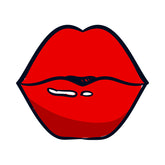 Flirtatious Pouting Lips Vector Art