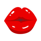 Blowing Kiss Lipstick Vector Art