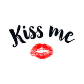 Provocative Kiss Me Lipstick Kiss Mark Vector Art