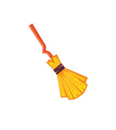 Wooden Halloween Witch's Broom Vector Art