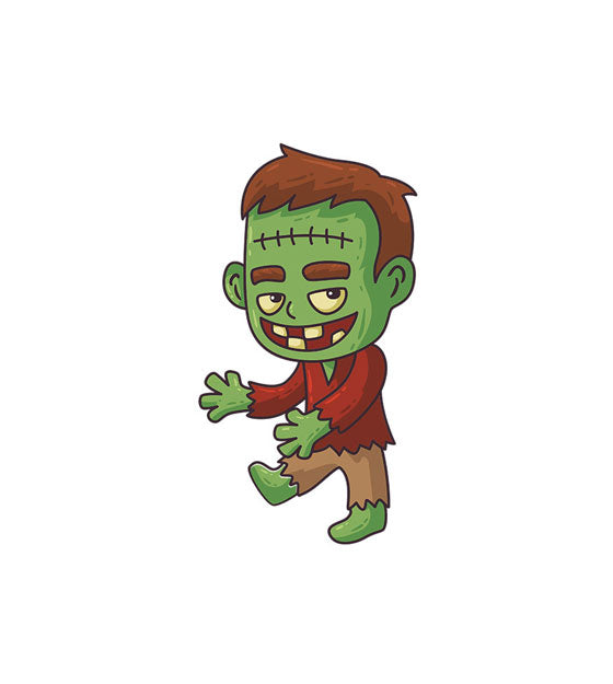 Kid Frankenstein's Monster Halloween Vector Art