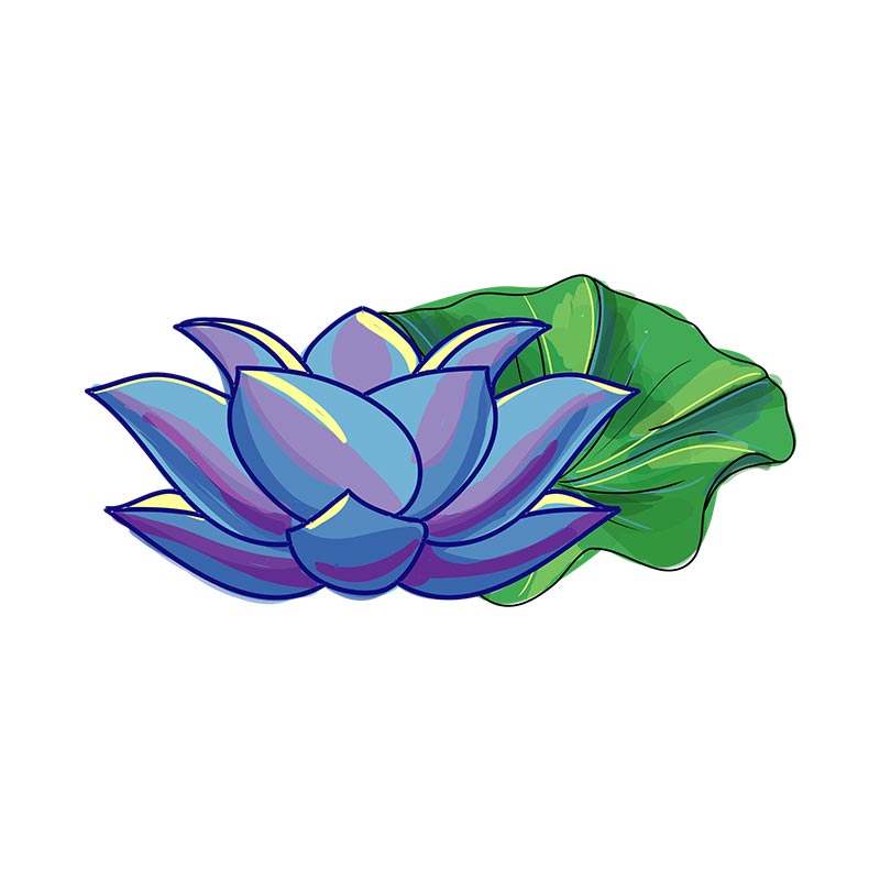 Endearing American Lotus Vector Art