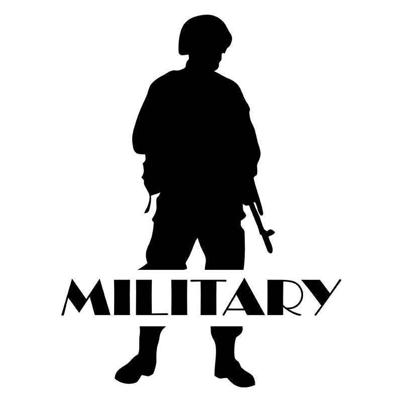 Patriotic US Military Solider Silhouette Art
