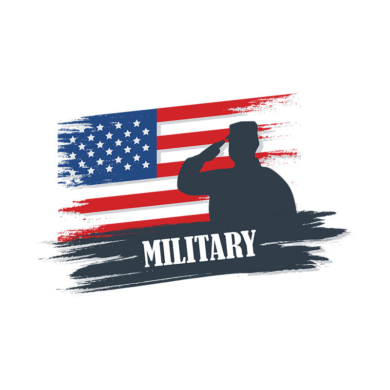 US Army Soldier Saluting US Flag Vector Art