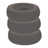 Classical Military Tyres Vector Art