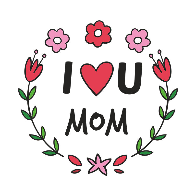 I Love You Mom Vector Art