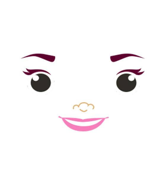 Beady Eyed and Pink Lipstick Mermaid Face Vector Art – Misc Vector