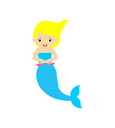 Blue Mermaid Vector File