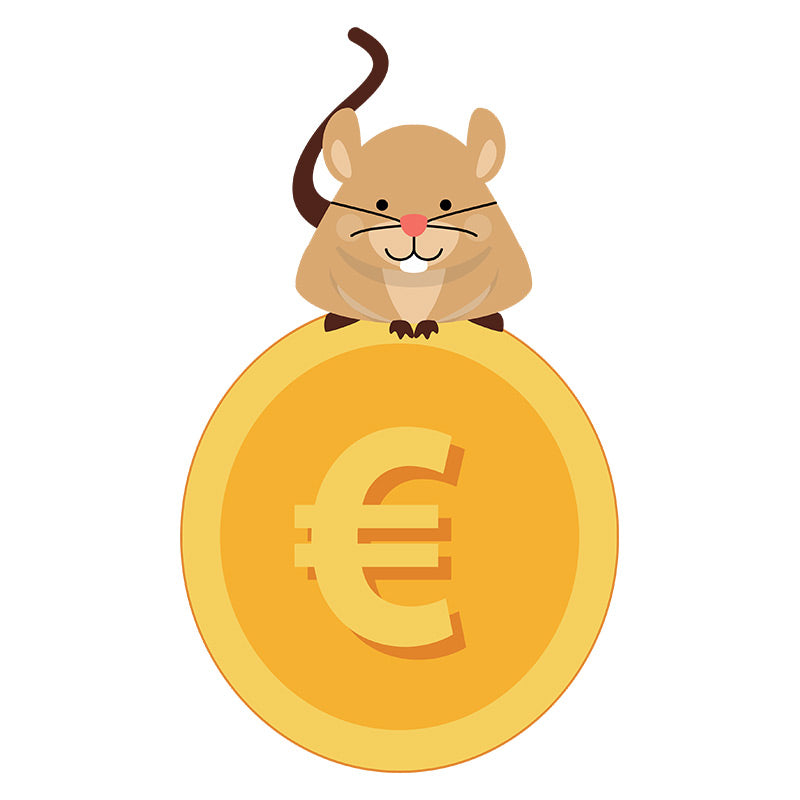 Gold Coin Mouse Vector