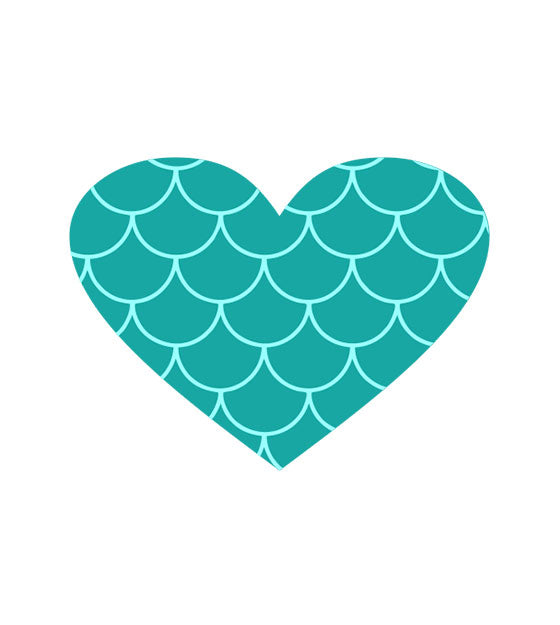 Heart Mermaid Scaled Vector Art